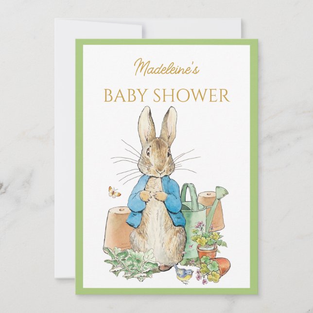 Invitación Personalizado Peter el conejo (Anverso)