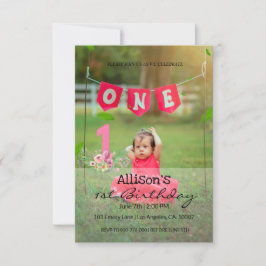Invitación Personalizado Photo Baby Cumpleaños