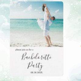 Invitación Personalizado Photo Beach Bachelorette Party