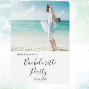 Invitación Personalizado Photo Beach Bachelorette Party
