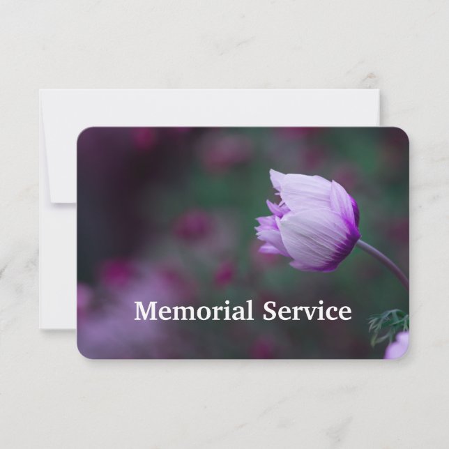 Invitación Personalizado Photo Memorial Service invita a la f (Anverso)