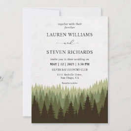 Invitación Personalizado Pine Tree Woods Boda forestal mágico