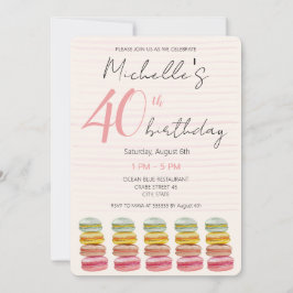Invitación Personalizado pintado a mano de macarones francese