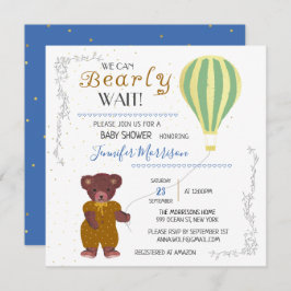 Invitación Personalizado Podemos Esperar A Baby Shower Boy
