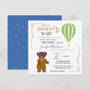 Invitación Personalizado Podemos Esperar A Baby Shower Boy