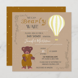Invitación Personalizado Podemos Esperar A Chica Baby Shower 
