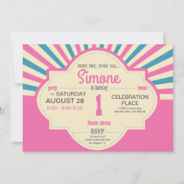 Invitación Personalizado, primer cumpleaños, tema del circo, 
