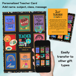Invitación Personalizado Profesor Gracias Carta Carta Citas D