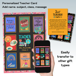 Invitación Personalizado Profesor Gracias Carta Carta Citas D