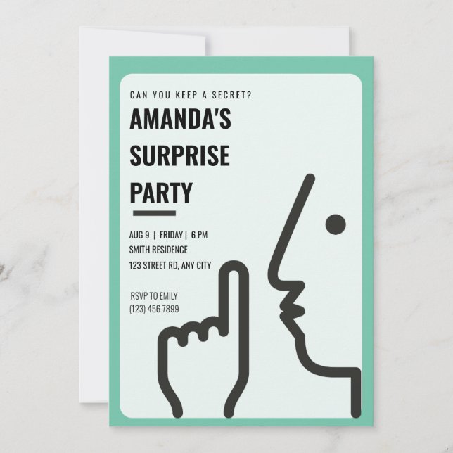 Invitación Personalizado ¿Puedes guardar un secreto? Fiesta s (Anverso)