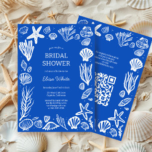 Invitación Personalizado QR del marco de las casetas ducha de