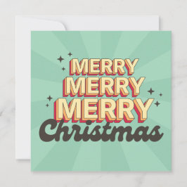 Invitación Personalizado retro diseño alegre navidad texto