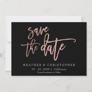 Invitación Personalizado Rosa de fotografía Purpurina de oro