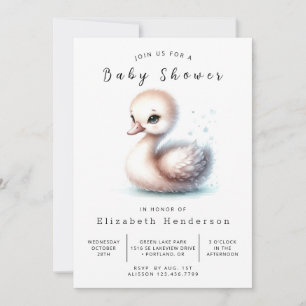 Invitación Personalizado ruso Swan Baby Shower