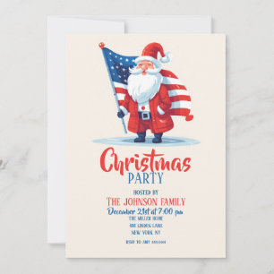 Invitación Personalizado Santa Claus Freedom