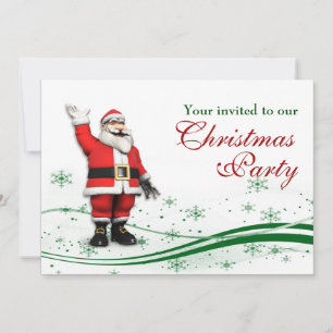 Invitación Personalizado Santa Claus y Fiesta de Navidades de