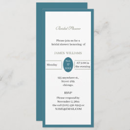 Invitación Personalizado Simple Blue Bridal Shower