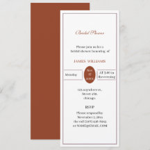 Personalizado Simple Brown Bridal Shower