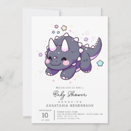 Invitación Personalizado Simple Dinosaur Baby Shower
