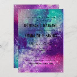 Invitación Personalizado Smokey Galaxy Ensayo Cena