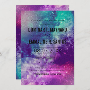 Invitación Personalizado Smokey Galaxy Ensayo Cena