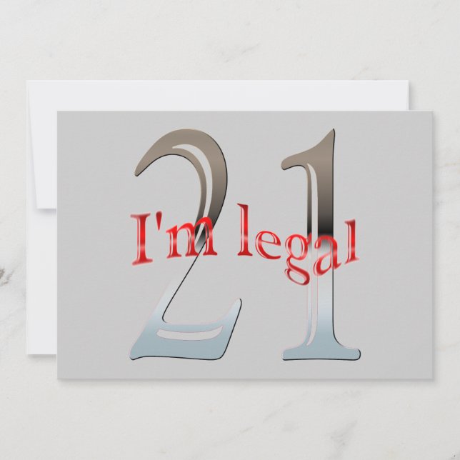 Invitación Personalizado soy 21ra fiesta de cumpleaños (Anverso)