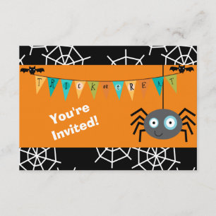Invitación Personalizado Spider Halloween Fiesta de niños
