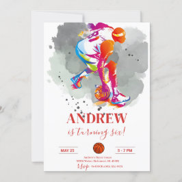 Invitación Personalizado Sport Baloncesto Cumpleaños