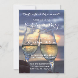 Invitación Personalizado Sunset En Beach Bachelorette Party I