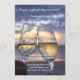 Invitación Personalizado Sunset En Beach Bachelorette Party I