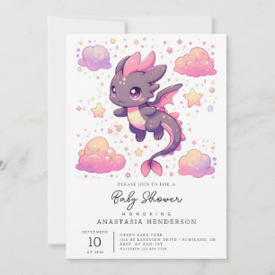 Invitación Personalizado Sweet Dragon Baby Shower
