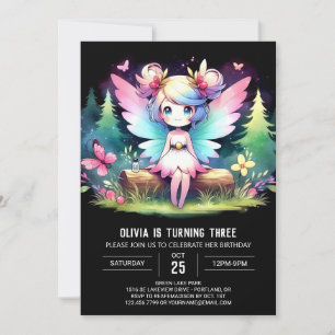 Invitación Personalizado Sweet Fairy Birthday