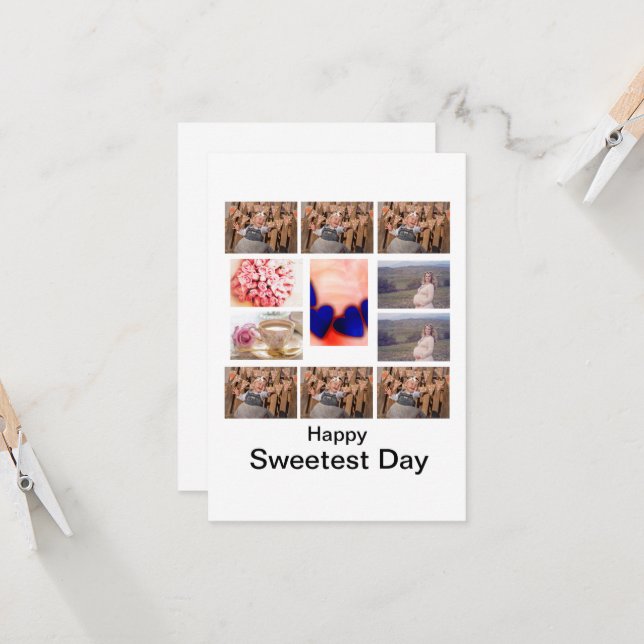 Invitación Personalizado Sweetest Day 11 Collage de fotos (Anverso/Reverso In Situ)