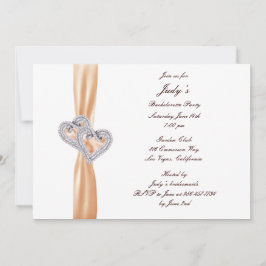 Invitación Personalizado Tangerine Hearts Bachelorette Party
