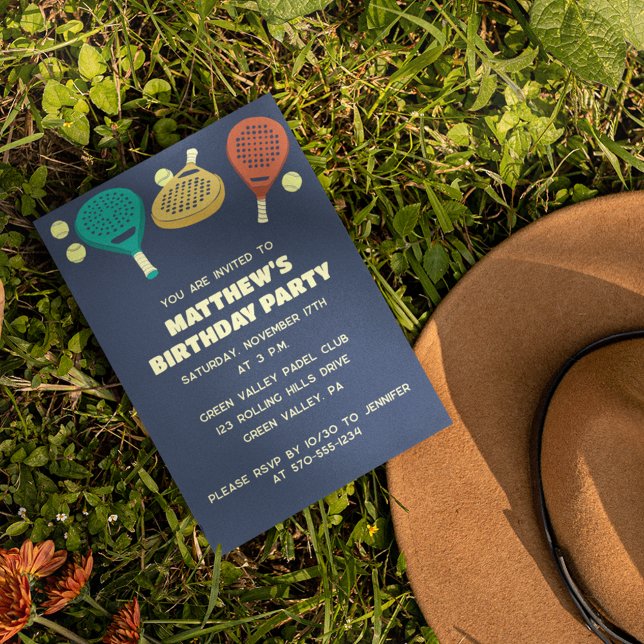 Invitación Personalizado temática de Padel Tennis Fiesta (Subido por el creador)