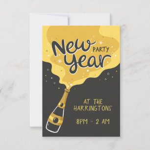 Invitación Personalizado Texto Fiesta Año nuevo