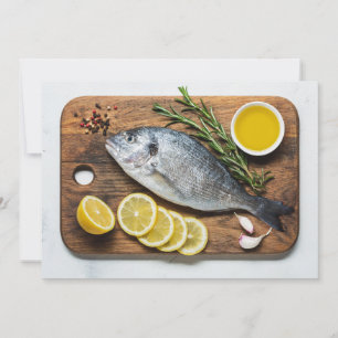 Invitación Personalizado Texto Pescado Dorado