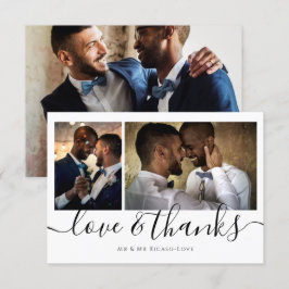 Invitación Personalizado Tres Fotos Amor y Gracias