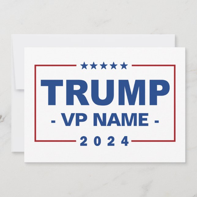 Invitación Personalizado Trump Vicepresidente 2024 (Anverso)