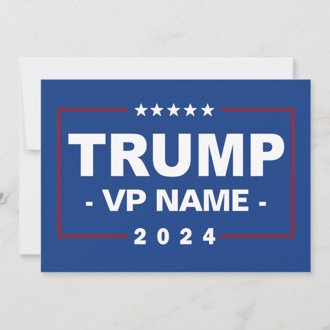 Invitación Personalizado Trump Vicepresidente 2024 (Anverso)