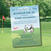 Personalizado Último Swing Golf Tema Bachelor Par-