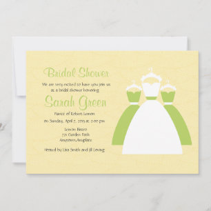 Invitación Personalizado verde limón amarillo invita a duchas