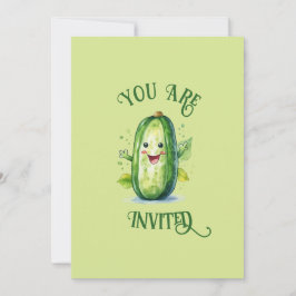 Invitación Personalizado verde lindo Pickle Cumpleaños