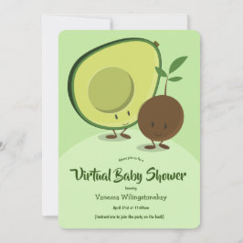 Invitación Personalizado virtual de aguacates de Baby Shower