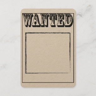 Invitación Personalizado Wanted Poster