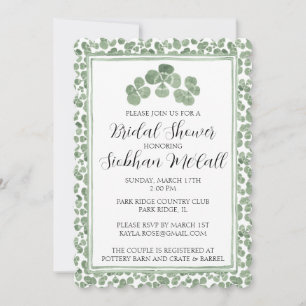 Invitación Personalizado Watercolor Celtic Clover Shamroch Ir
