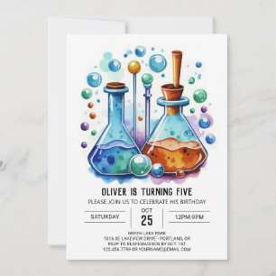Invitación Personalizado Whimsy Experimento Científico Cumple