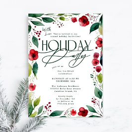 Invitación Personalizados botánicos modernos Navidades fiesta
