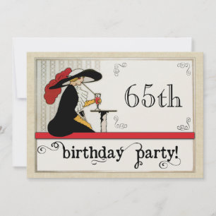 Invitación Personalizados de bistró de época mujeres Cumpleañ