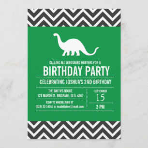 Invitación Personalizados dinosaurios Fiesta de cumpleaños pa